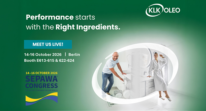 KLK OLEO showcases the full Home Care and Personal Care portfolio at SEPAWA Europe 2026 